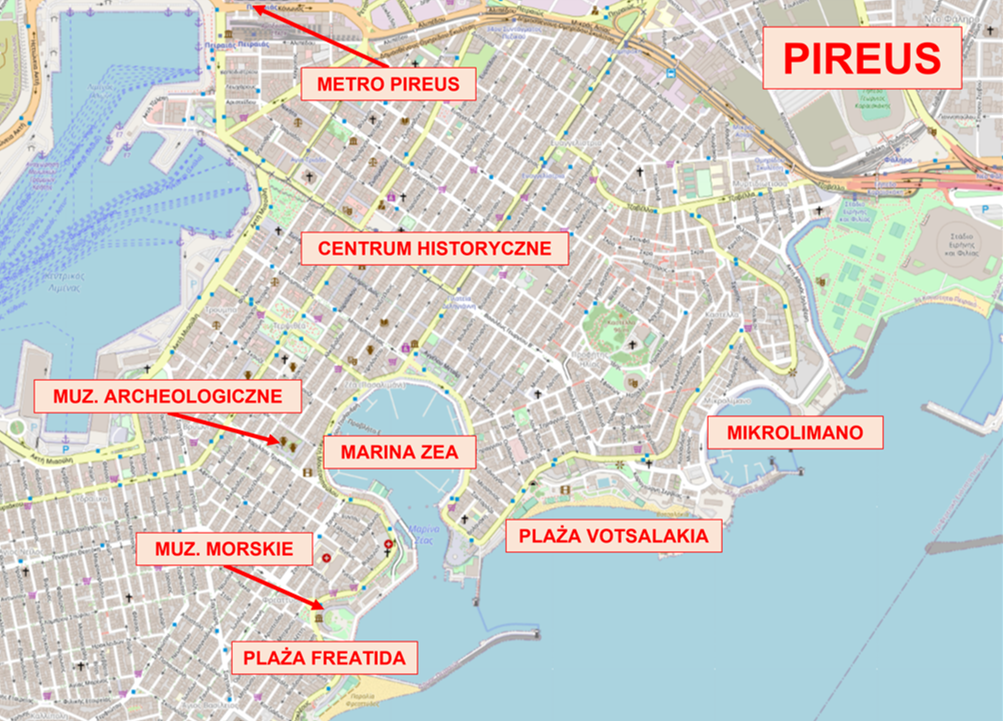Pireus - mapa