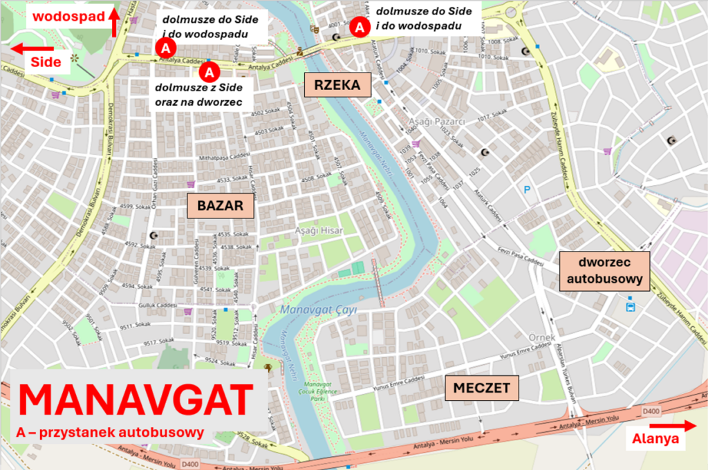 mapa Manavgat